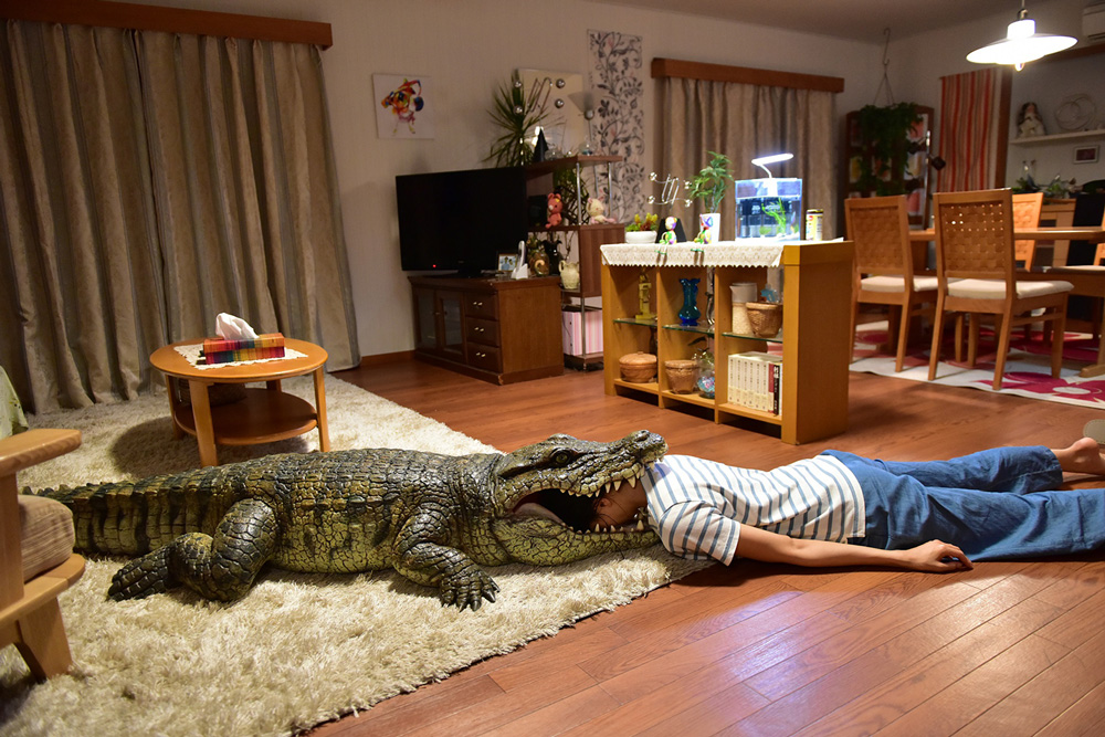 When I get home, My wife always pretends to be dead.